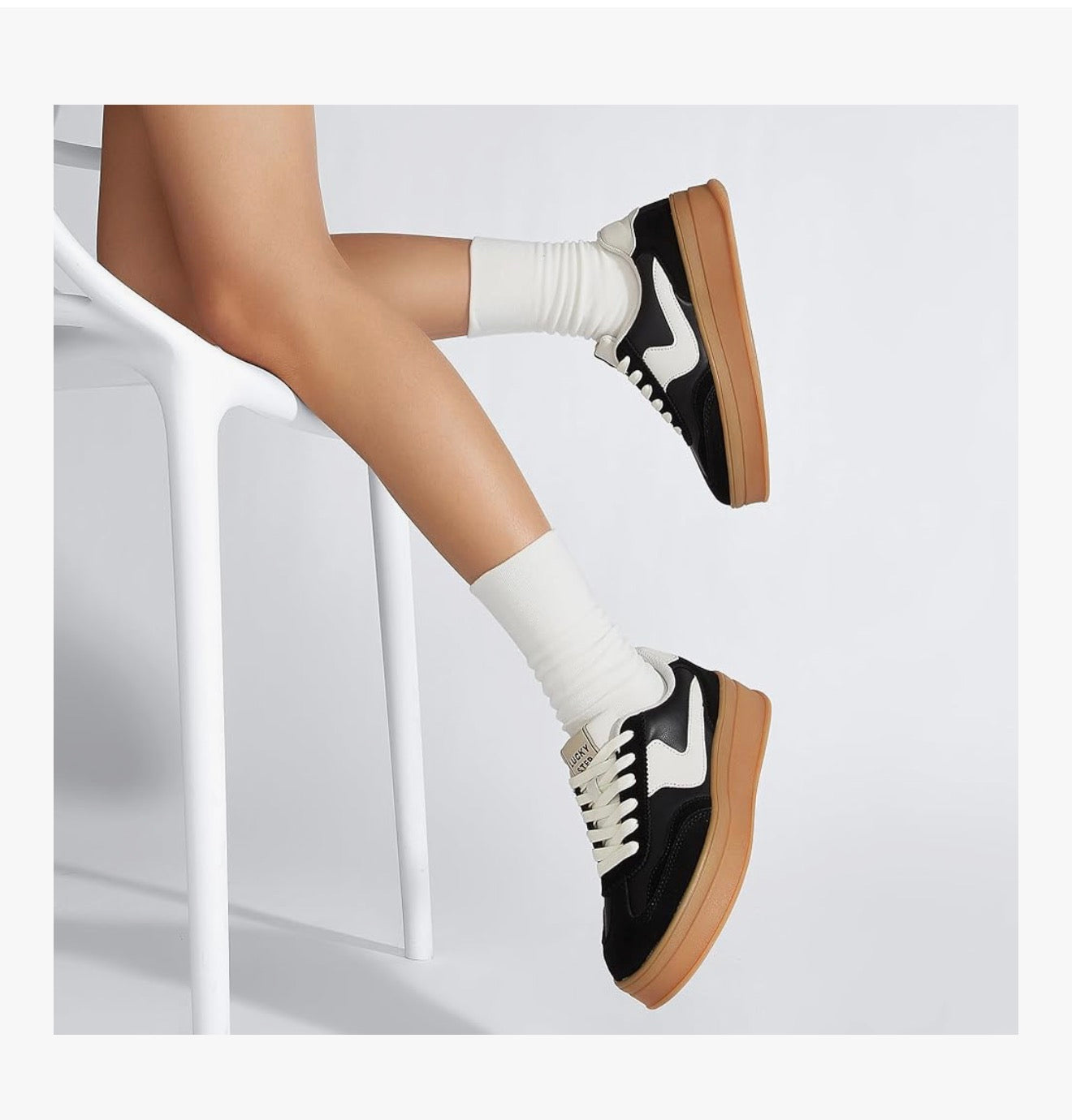 LUCKY STEP Women's Platform Trainers Sneakers Walking Shoes
Comfortable, Fashion, Chunky, Casual, Lace-Up, Stitch Detailing, Everyday, Footwear