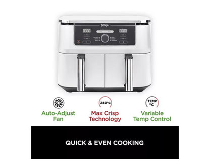 NINJA Foodi MAX Dual Zone AF400UKWH Air Fryer – White & Black