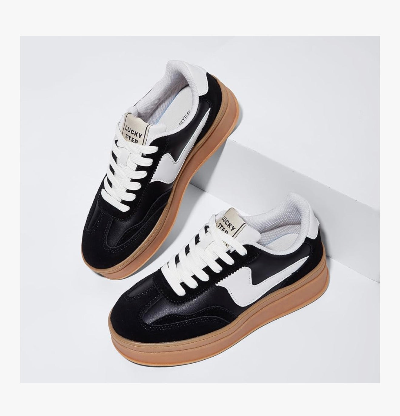 LUCKY STEP Women's Platform Trainers Sneakers Walking Shoes
Comfortable, Fashion, Chunky, Casual, Lace-Up, Stitch Detailing, Everyday, Footwear