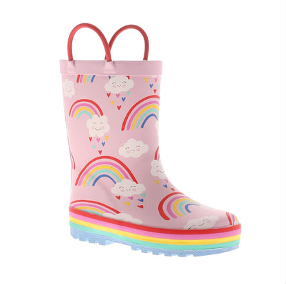 Wynsors Fun 3D Kids Wellies - Waterproof, Warm & Comfortable Rubber Boots with Handles, Removable Insock & Non-Slip Tread for Toddler & Junior Boys Girls