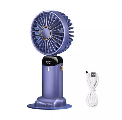 Portable Hand-Held Mini Folding Desk Fan – USB Rechargeable | Compact Cooling for Home, Office & Travel (UK)