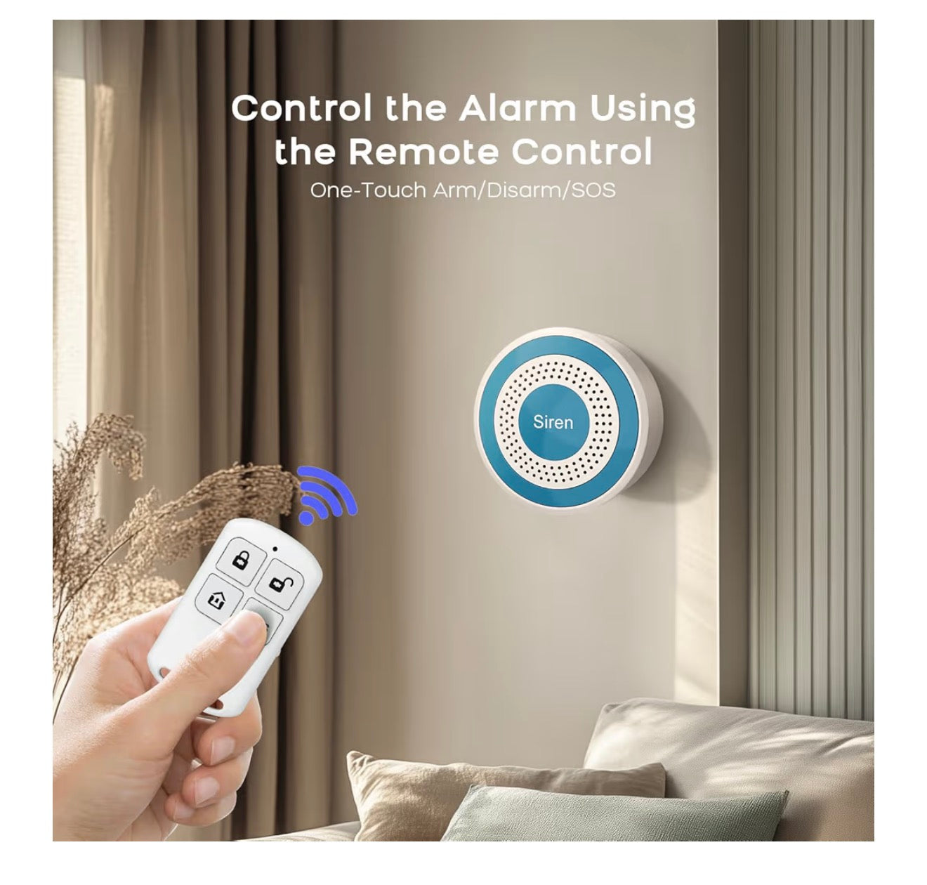 Wireless Home Security Systems– No Monthly Fee, App & Smart Voice Control (Alexa & Google), DIY Installation, Loud Siren, Door/Window & Motion Sensors, Compatible with Smart Life & Tuya Apps