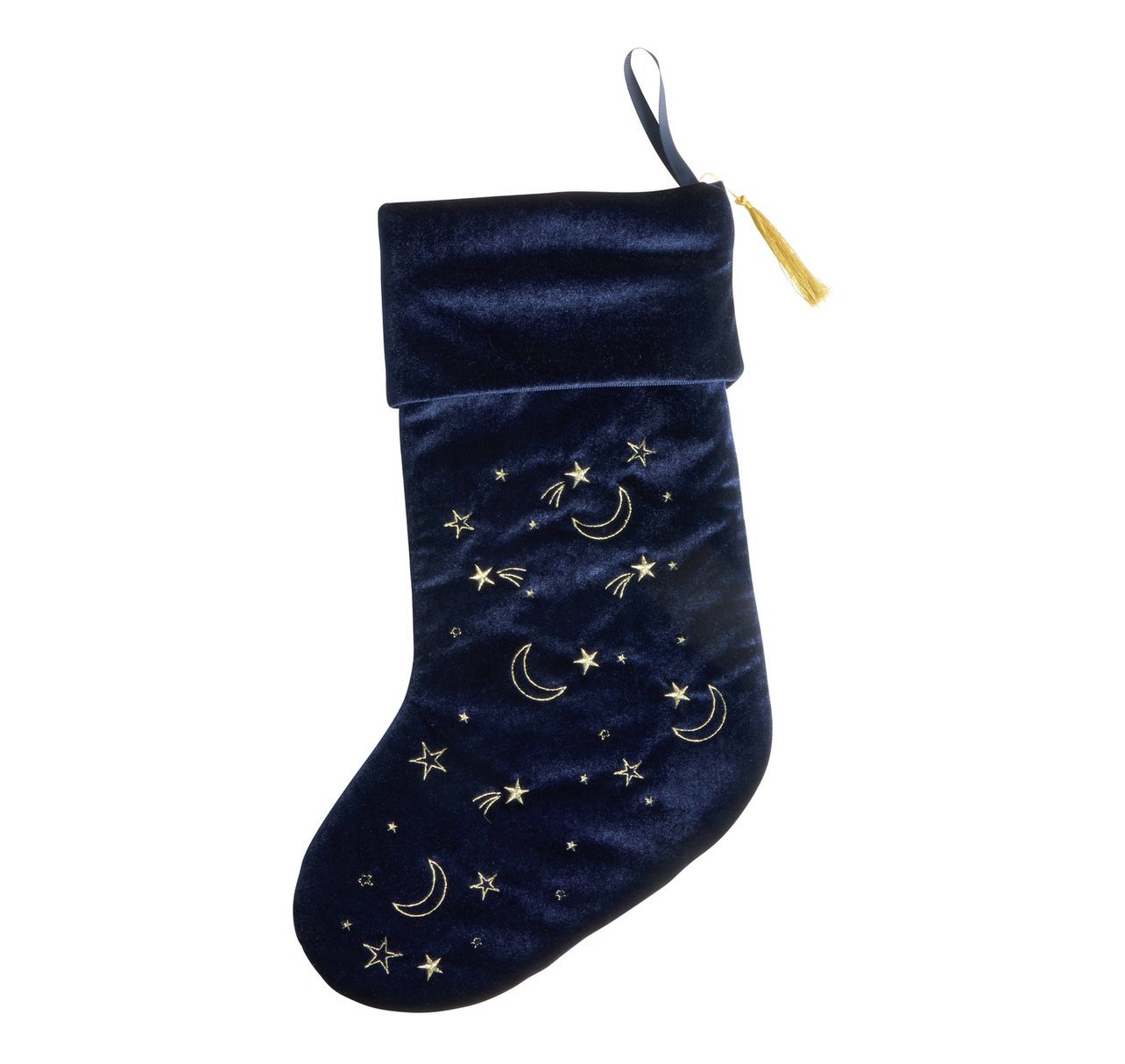 Navy Blue Gold Moons and Starts
Christmas Stocking