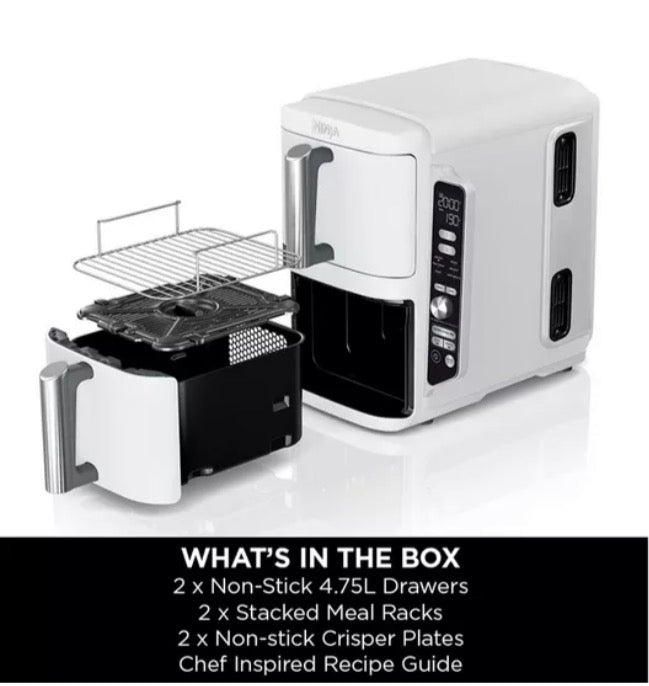 Double Stack XL 2 Drawer Air Fryer 9.5L | SL400UK - White