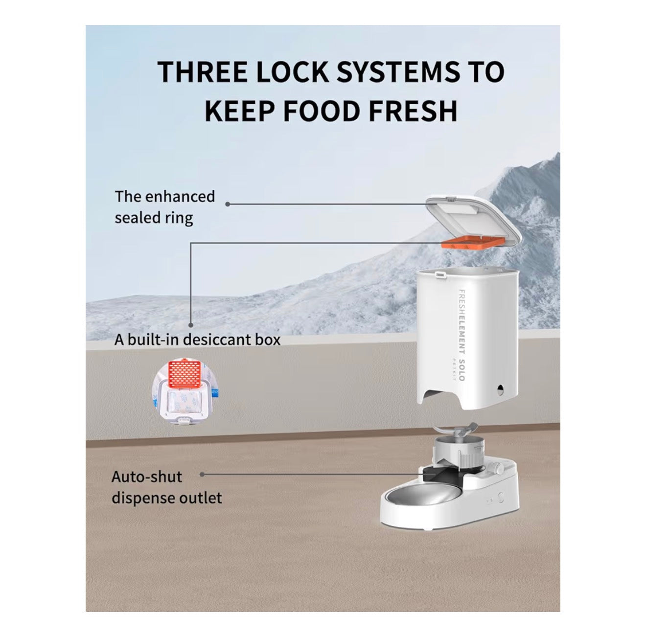 PETKIT Automatic Cat Feeder, 2.4GHz Auto Cat Feeder with App Control 3L, Low Food & Blockage Sensor, 304 Stainless Steel Bowl, Fresh Lock Technology,1-30 Meals/Day Anti-Clog Pet Feeder, White