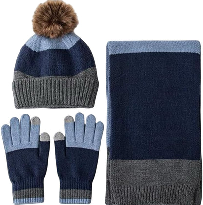Kids Hat Scarf Gloves Set, with GIFT BOX, Winter Gift Set for Girls and Boys, Warm Thermal Knit Beanie Cap, Soft Fleece Lining, Children'S Winter Set