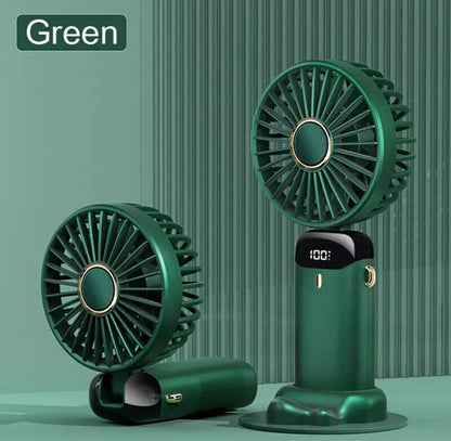 Portable Hand-Held Mini Folding Desk Fan – USB Rechargeable | Compact Cooling for Home, Office & Travel (UK)