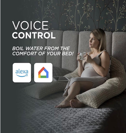 DMD Collective Store Smart Kettle 1.5L, Wi-Fi Touchscreen, Voice Control with Alexa & Google | Digital Temperature Display, Double Wall & Anti-Scalding Design, Energy-Efficient 2200W