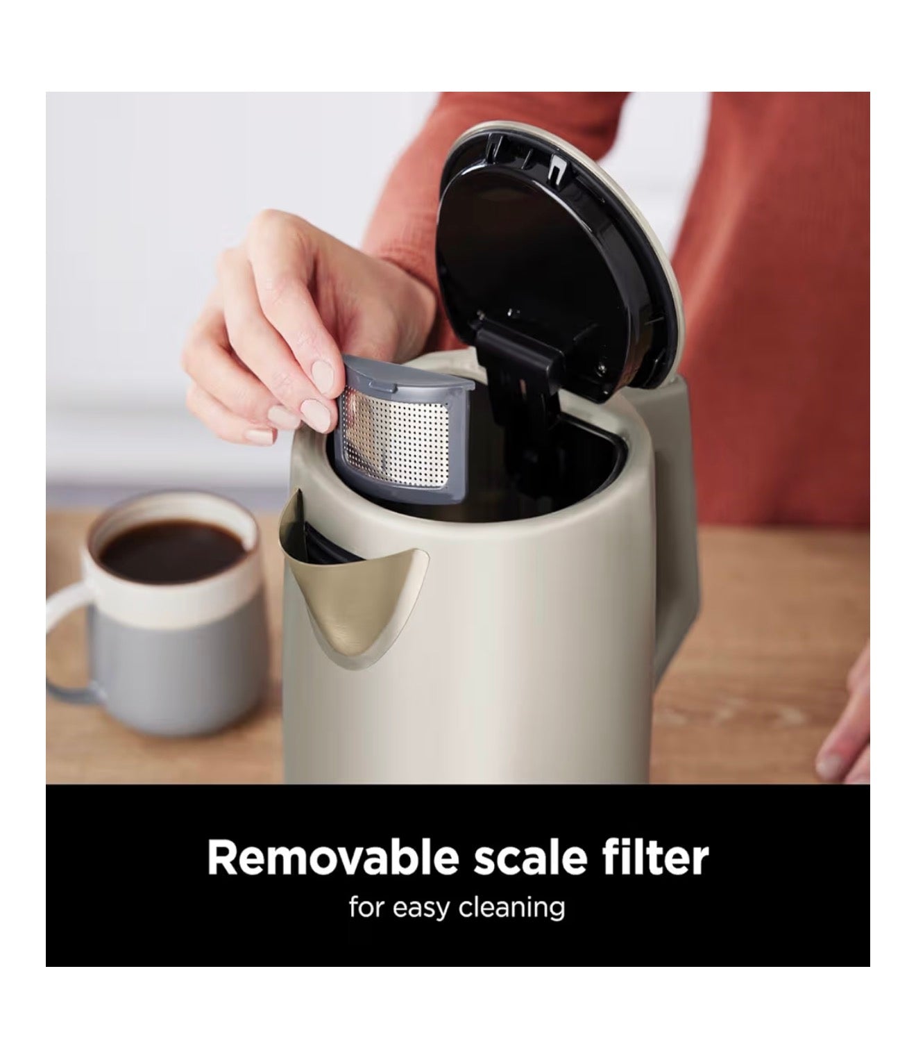 Perfect Temperature Kettle, 1.7L, with Temperature Control, LED Display, Easy to Use Kettle with Rapid Boil and Temperature Hold, Stone/Gold KT201UKSTGD