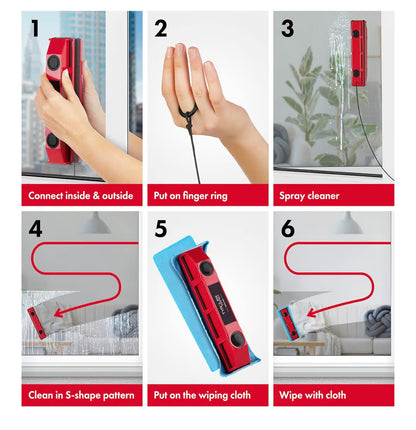Tyroler Glider D-3 Magnetic Window Cleaner for Double Glazing UK | Magnet Window Cleaners for Double Glazed Windows 20-28mm Only