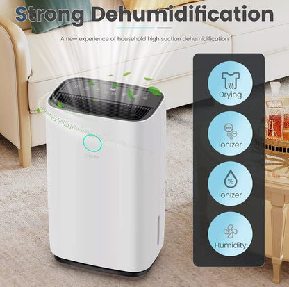 25L Dehumidifier & Air Purifier with Humidistat & LCD Display – Ideal for Home & Laundry Use (UK Plug)