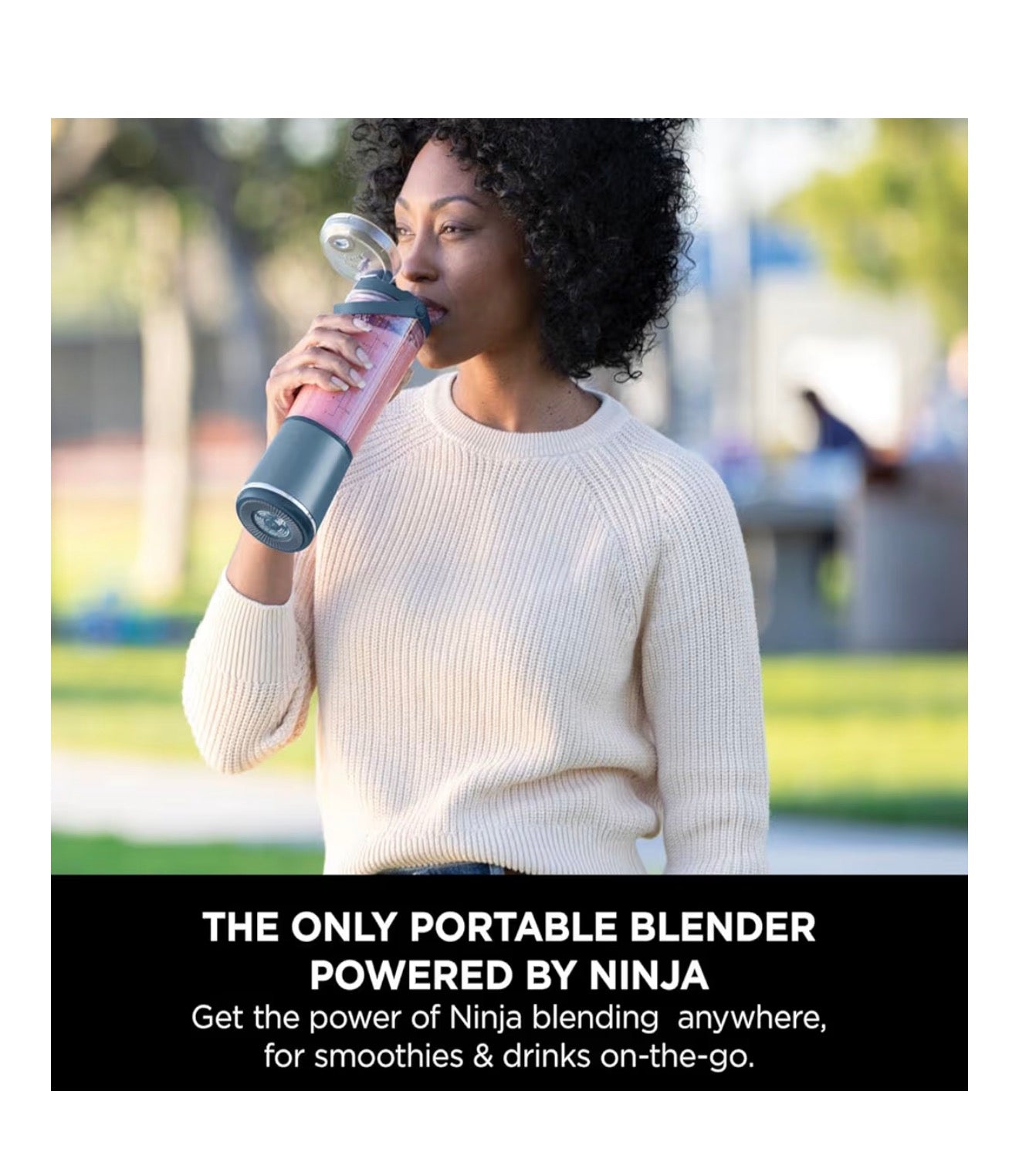Blast Portable Blender, 530ml, Leakproof Lid & Sip Spout, Powerful Cordless Mini Blender, Rechargeable, Portable Smoothies, Protein Shakes, Blends Ice & Frozen Fruit, Denim Blue, BC151UKNV