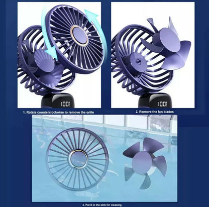 Portable Hand-Held Mini Folding Desk Fan – USB Rechargeable | Compact Cooling for Home, Office & Travel (UK)