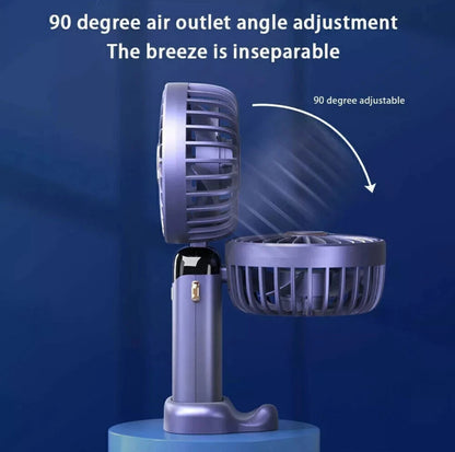 Portable Hand-Held Mini Folding Desk Fan – USB Rechargeable | Compact Cooling for Home, Office & Travel (UK)