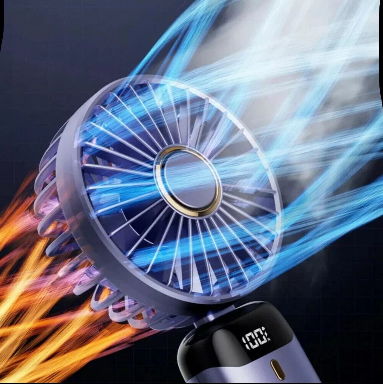 Portable Hand-Held Mini Folding Desk Fan – USB Rechargeable | Compact Cooling for Home, Office & Travel (UK)