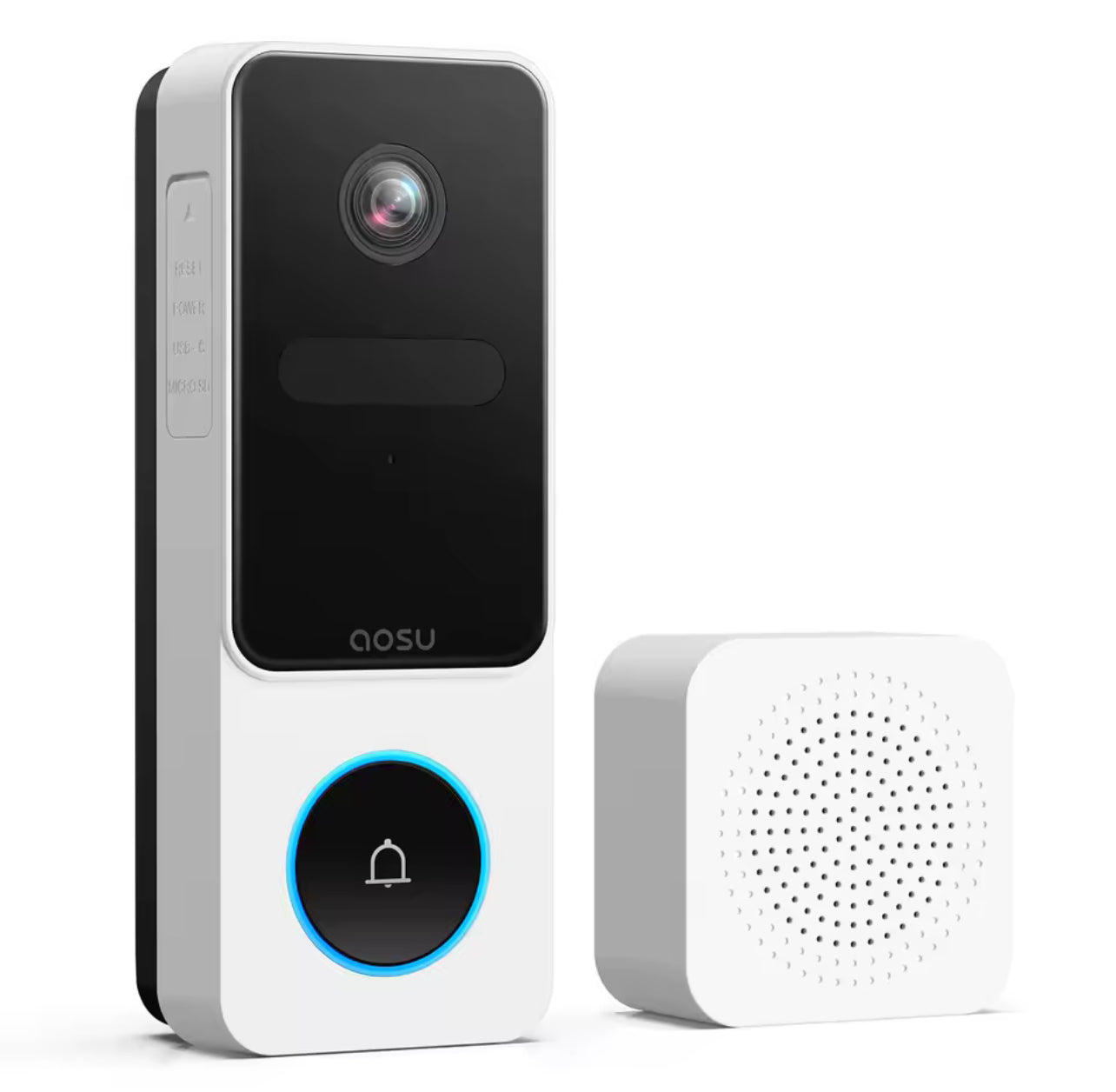AOSU 3MP Wireless Doorbell Video Intercom – Smart Wi-Fi, Human Detection, Alexa Compatible