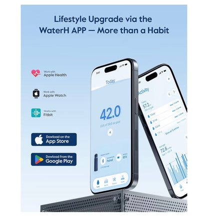 Boost Smart Water Bottle that Reminds You to Drink, 24oz BPA-Free Stainless Steel Vacuum Insulated Bottle, Wide Mouth Water Tracker Bottle with APP, Ideal for Christmas, Thanksgiving Day