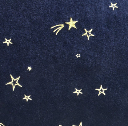 Gold Moons and Stars Navy Christmas Sack