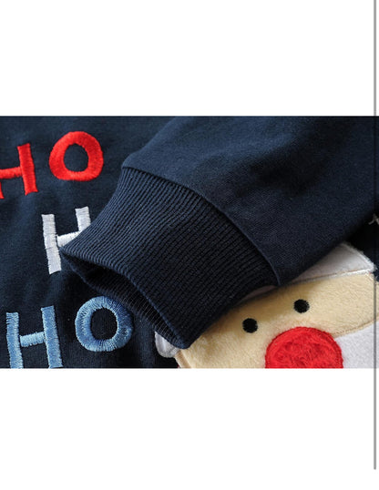 EULLA Boys Christmas Jumper Reindeer Sweatshirt Gift Kids Long Sleeve Dinosaur Tee Shirt Tops Crew Neck Pullover Hoodies Casual Outfit Clothes Age 1-7 Years