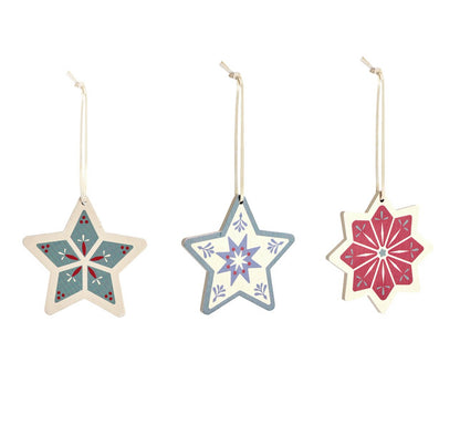 Pack of 6 Wooden Star Christmas
Ornament