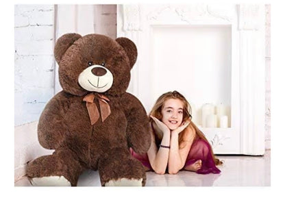 iBonny Giant Teddy Bear, 90cm, Tan Stuffed Animal, Plush, Soft Toy, Love Gift, Child Dolls