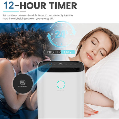 25L Dehumidifier & Air Purifier with Humidistat & LCD Display – Ideal for Home & Laundry Use (UK Plug)