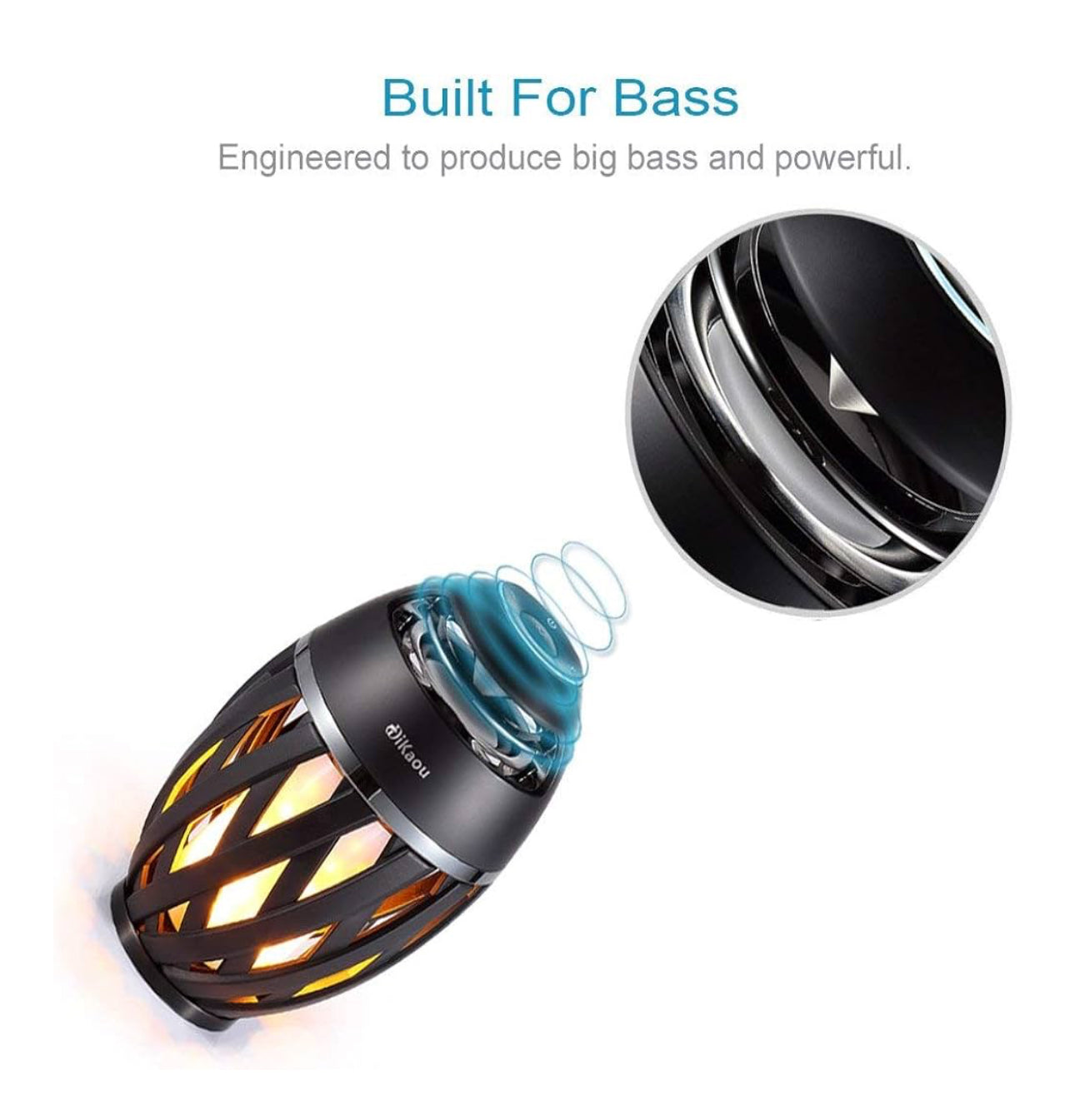 Outdoor Bluetooth Speaker, Gifts for Men Him Dad Women, Torch Outdoor Bluetooth Speaker, BT5.0 Stereo Speaker with HD Audio and Enhance Bass, Unique Christmas Birthdays Gifts for Men Him Father