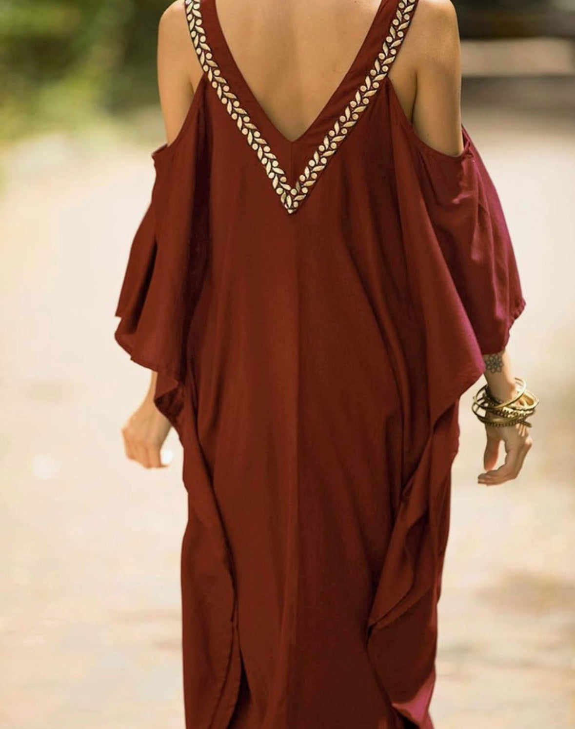 Orshoy Women's Oversized Maxi Kimono Kaftan V Neck Tunic Caftan Dress Beach Cover Ups Beachwear Maxi Dress Nightdress