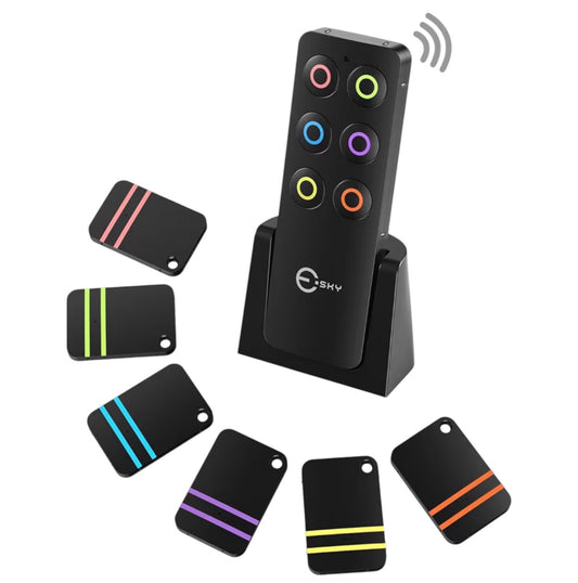 Esky Key Finder, key tracker with Backup RF Transmitter, Wireless RF Item Locator, Wireless key finder locator with keyring, phone finder, Pet Tracker, Great Gifts for Father Mother birthday Christmas