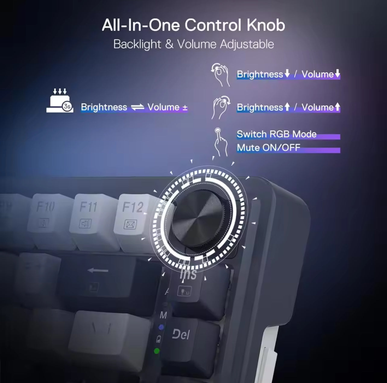 Redragon K673 PRO 75% Wireless Mechanical Gaming Keyboard – 81 Keys, Hot-Swap Red Switch, RGB, 3 Modes