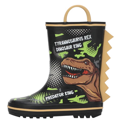 Kids Wellington Boots for Boys Girls Rubber Wellies Boots Unisex Children Waterproof Rain Boots with Pull on Handles