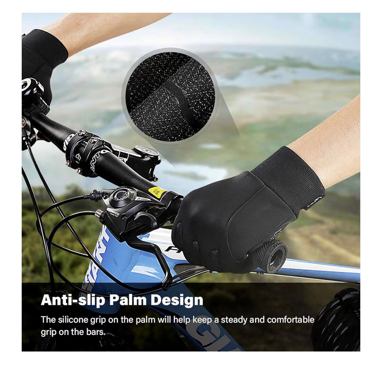 LERWAY Winter Warm Gloves, Touchscreen Gloves Windproof Water-Resistant Thermal Non-slip MTB Gloves Black for Men Women Running Driving Cycling Climbing Hiking Skiing