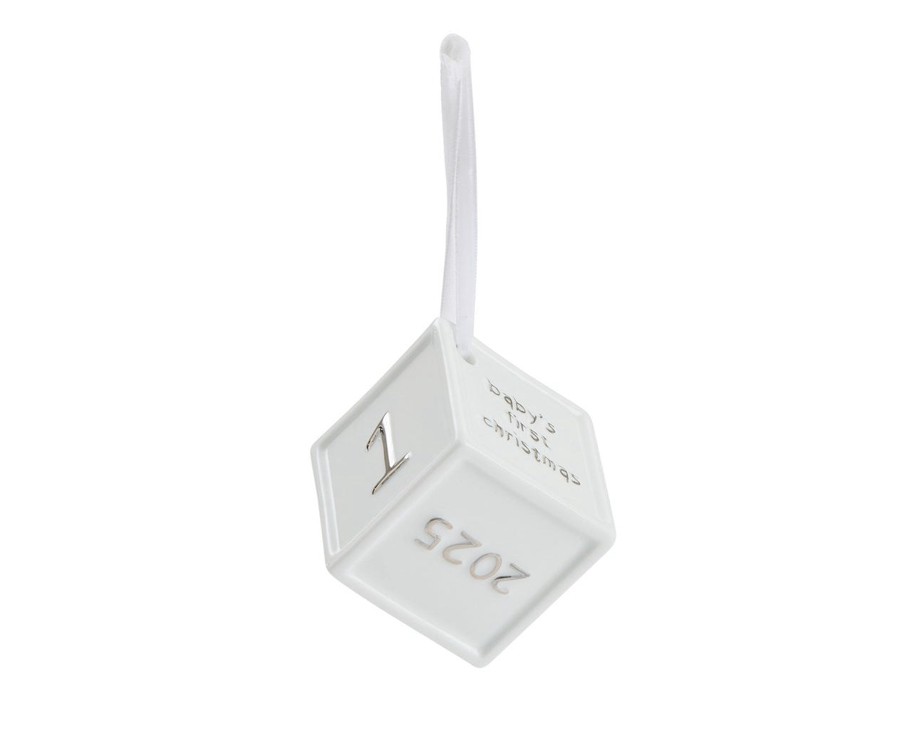 Home Single Baby's First Christmas Cube Bauble