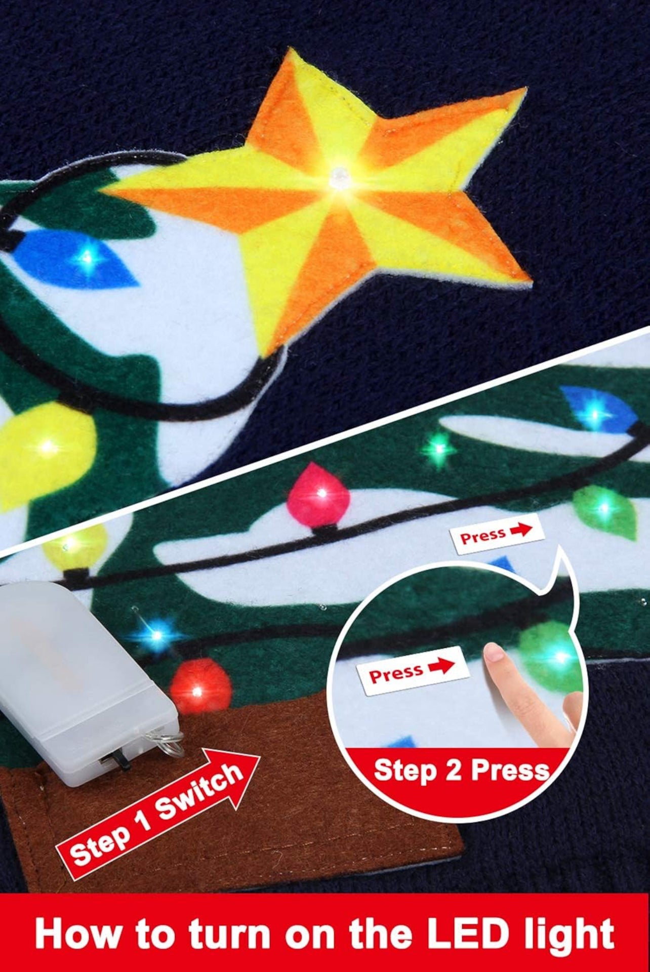 Unisex Men's LED Christmas Jumper Light Up Novelty Rudolph Santa Reindeer Snowflakes Knitted Xmas Tree Ladies Sweater