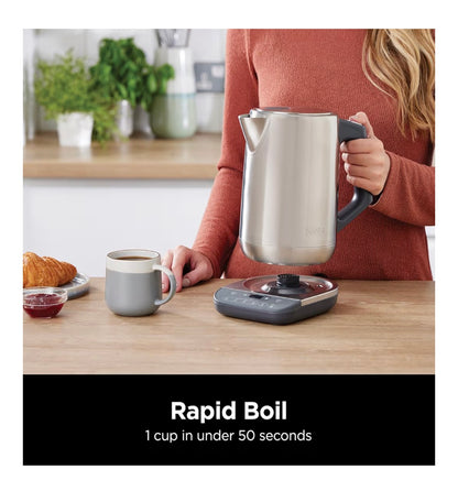 Perfect Temperature Kettle, 1.7L, with Temperature Control, LED Display, Easy to Use Kettle with Rapid Boil and Temperature Hold, Stone/Gold KT201UKSTGD