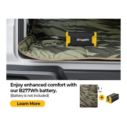 BougeRV 12V Heated Blanket, Electric Car Blanket, 5 Heat Levels, Auto Shutoff, APP Control, 180*130cm, Waterproof, Portable Heated Throw for Truck, SUV, Camping & Travel, Blue (Battery Not Included)