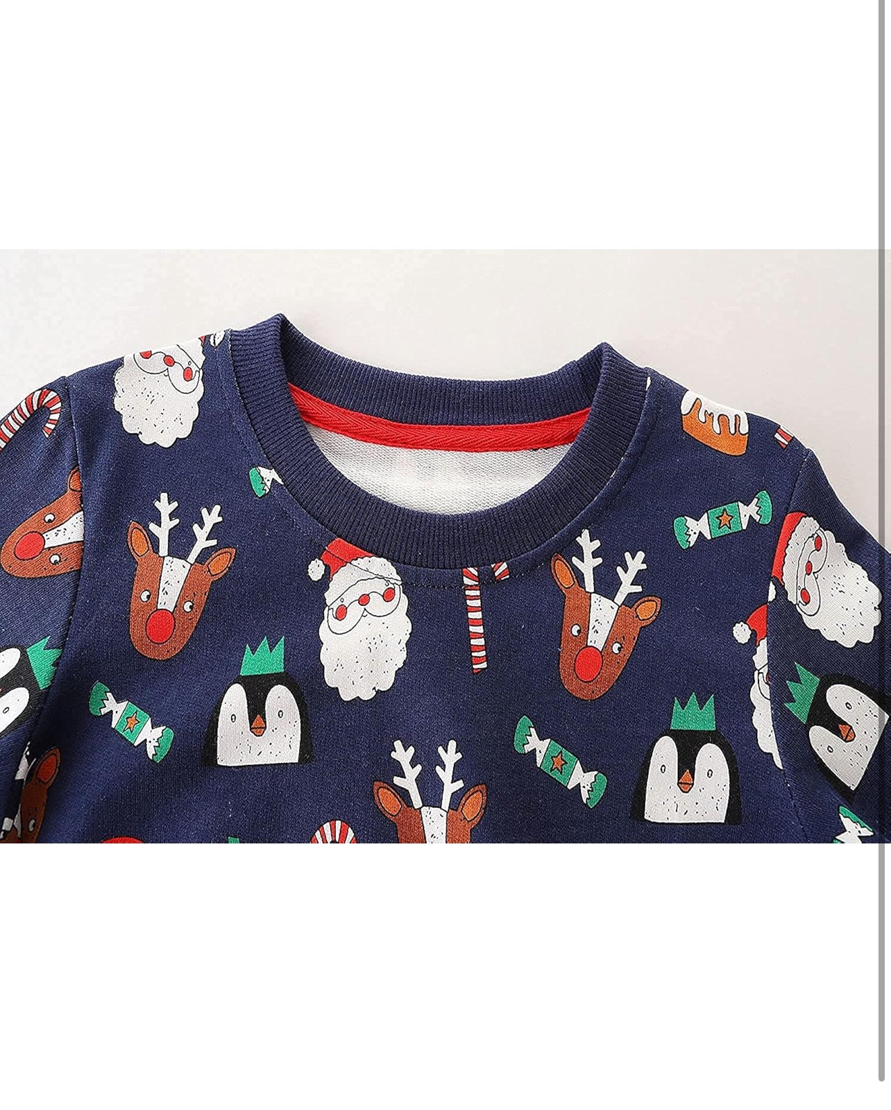 Kids Christmas Boys Sweatshirt Santa Claus Jumper Long Sleeve Tops T-Shirts Winter Casual Pullover Toddler Clothes for Age 2-10 Years