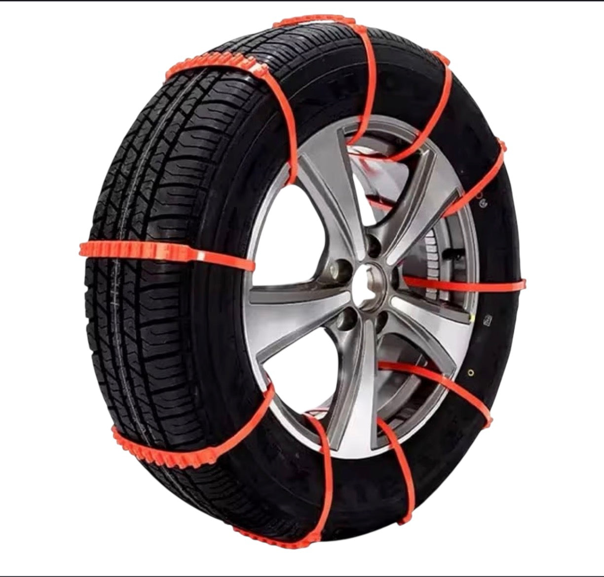 Peziang Emergency Snow Chain, Universal Snow Tie, Tire snow chains Nylon Snow Chains, All-Road Snow Chains Ties -Reusable for All Vehicles, Snow Mud Chains Tire Width 145mm-295mm (10Pcs)