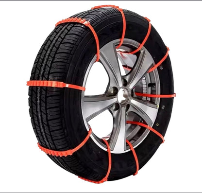 Peziang Emergency Snow Chain, Universal Snow Tie, Tire snow chains Nylon Snow Chains, All-Road Snow Chains Ties -Reusable for All Vehicles, Snow Mud Chains Tire Width 145mm-295mm (10Pcs)