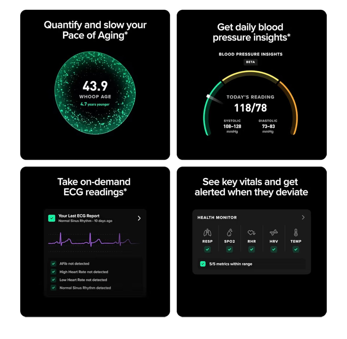 WHOOP 5.0/MG Activity Tracker - 12 Month Membership - Health and Fitness Wearable – 24/7 Activity and Sleep Tracker, Personalized Coaching, Menstrual Cycle Insights – 14+ Days Battery Life