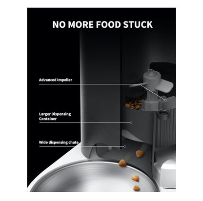 PETKIT Automatic Cat Feeder, 2.4GHz Auto Cat Feeder with App Control 3L, Low Food & Blockage Sensor, 304 Stainless Steel Bowl, Fresh Lock Technology,1-30 Meals/Day Anti-Clog Pet Feeder, White