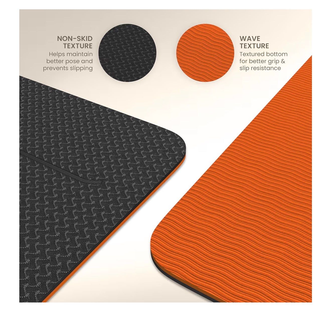 Yogii Yoga Mat - Non-Slip 6mm Thick TPE & Travel-friendly Yoga Mat - Perfect for Home & Gym Exercise Fitness & Pilates - With Laser Alignment Guides for Men & Women