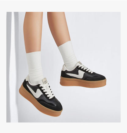 LUCKY STEP Women's Platform Trainers Sneakers Walking Shoes
Comfortable, Fashion, Chunky, Casual, Lace-Up, Stitch Detailing, Everyday, Footwear