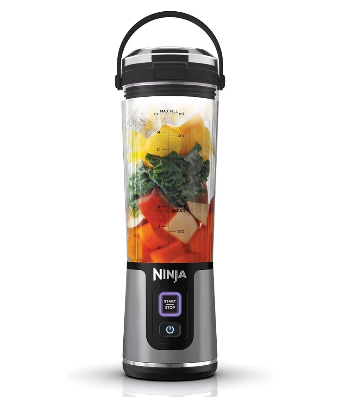 Blast Portable Blender, 530ml, Leakproof Lid & Sip Spout, Powerful Cordless Mini Blender, Rechargeable, Portable Smoothies, Protein Shakes, Blends Ice & Frozen Fruit, Denim Blue, BC151UKNV