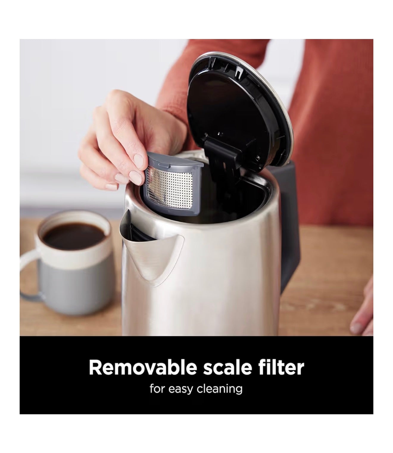 Perfect Temperature Kettle, 1.7L, with Temperature Control, LED Display, Easy to Use Kettle with Rapid Boil and Temperature Hold, Stone/Gold KT201UKSTGD