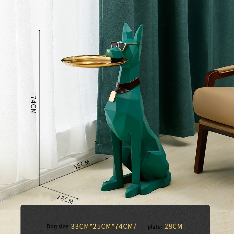 Nordic Decoration Home Figurine Dogpallets Statuescreative Living Room Sculpture Large Landing Dog Statue Nordicstyle Decoration