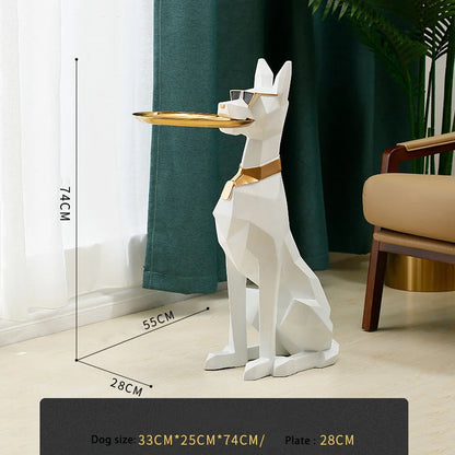 Nordic Decoration Home Figurine Dogpallets Statuescreative Living Room Sculpture Large Landing Dog Statue Nordicstyle Decoration
