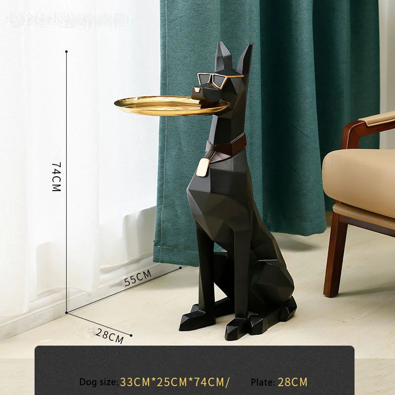 Nordic Decoration Home Figurine Dogpallets Statuescreative Living Room Sculpture Large Landing Dog Statue Nordicstyle Decoration