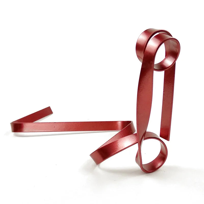 Creative Colorful Ribbon Iron Wine Bottle Holder Hanging Suspension Wine Rack Cabinet Display Rack Shelf Bar Home Desktop Decor