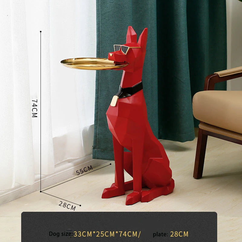 Nordic Decoration Home Figurine Dogpallets Statuescreative Living Room Sculpture Large Landing Dog Statue Nordicstyle Decoration